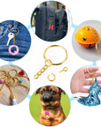 Keychain Rings Kit for Crafts Gold,  Includes 100Pcs Split Key Ring with Chain, 100Pcs Jump Rings and 100Pcs Screw Eye Pins for Resin Keychain Making