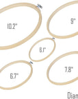 Embroidery Kit with Packing Bag Including Instructions, 5 Pcs Embroidery Hoops, 50 Color Threads, Aida Cloth, and Cross Stitch Tool Embroidery Starter Kits for for Adults Beginners