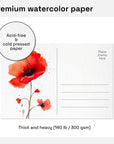 30 Watercolor Postcards 4X6 Inches - Heavyweight Paper Cards 140Lb (300Gsm) - Blank Postcards for Mailing, DIY Thank You Card, Greetings Cards, Christmas, Invitations, Birthday and More