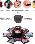Explosion Box 6 Faces Creative Gift Box,Love Memory DIY Handmade Photo Album Scrapbook, Surprise Birthday Gift, Wedding or Valentine'S Day