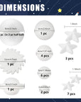 63PCS Solar System Foam Ball Kit Includes Color Pigments, Palette, Mixed Sized Polystyrene Spheres Balls, Toothpick Flag, Painting Brushes, Bamboo Sticks for School Science Projects