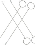 4 Pcs Sewing Loop Turner Hook, Needle Hook with Latch, Tongue Crochet Tool for Fabric Belts Strips Tube Straps DIY Accessories
