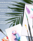10Pcs Micro Paint Brushes Set with Triangular Handles - for Acrylic, Watercolor, Crafts, Models
