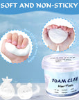 Foam Soft Clay for Slime, 500G(17.6OZ) Lightweight Moldable Air Dry Clay Suitable for DIY Creative Art Design/Creative Crafts Sanding or Shaping with Sculpting Tools,White