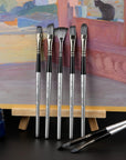 Acrylic Paint Brush Set, 24 Pieces Paint Brushes for Acrylic Painting with Cloth Roll Case and 2 Sponges, Pinceles Para Acrilico for Oil Watercolor Gouache…