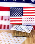 7 Pieces American Flag 50 Stars Stencil Template for Painting on Wood, Fabric, Paper, Airbrush, Walls Art, 2 Large, 2 Medium and 3 Small for Flag Day, Independence Day