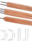 3 Pcs/Set Dreadlock Crochet Hook for Hair Dreadlock Needle Tool for Braid Craft Dread Locks Crochet Needles 0.75Mm (1 Hook 2 Hooks 3 Hooks)