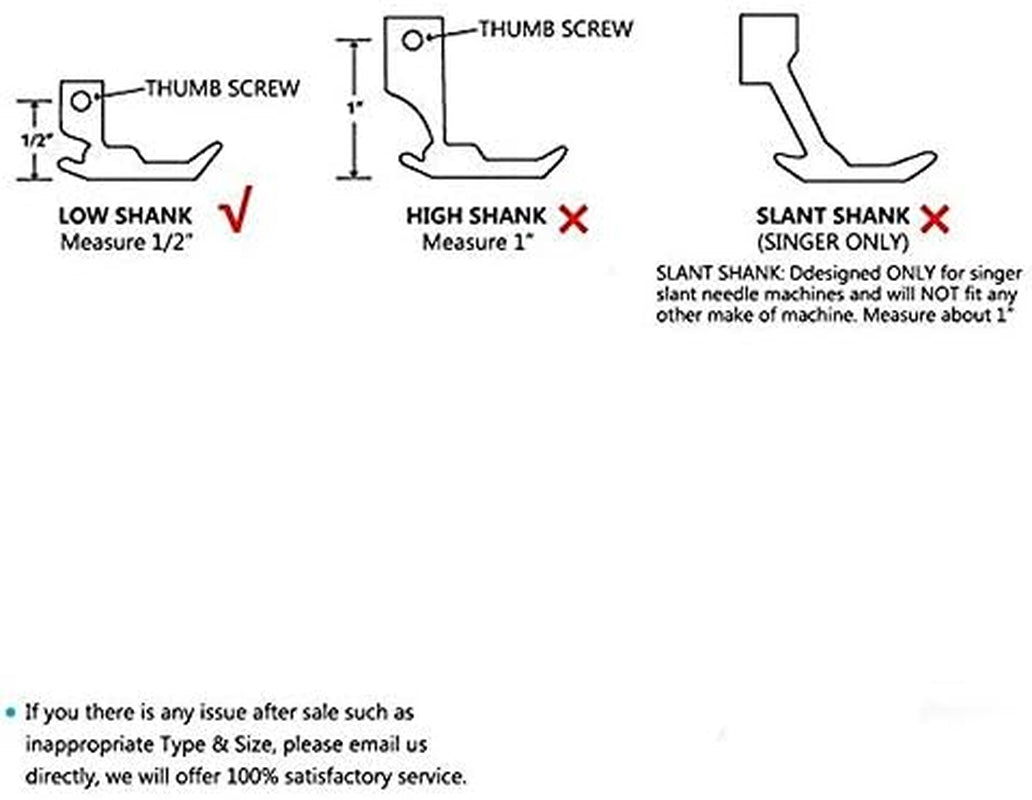 Presser Feet Set 11Pcs Snap on Sewing Machine Foot for Brother Singer Janome Babylock Kenmore Low Shank Sewing Machine Use