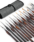 Miniature Paint Brushes Drybrush-18Pcs Micro Detail Paint Brush Set, Small Fine Detail Model Brushes for Acrylics, Watercolors & Paint by Number, Citadel, Figurine, 40K - Cocoa Brown