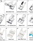 11Pcs Presser Feet, Sewing Machine Kit Household DIY Spare Parts Accessories for Sewing Machine Brother Singer Janome Toyota