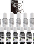 White & Black Alcohol Ink Set - 4 Ounce White and Black Alcohol-Based Inks for Resin Petri Dish Making, Epoxy Resin Painting, Yupo Paper - Alcohol Paint Color Dye for Resin Art, Tumbler - 60Ml Each