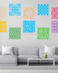 24Pcs Stencils for Painting, Reusable Geometric Painting Stencils Abstract Layering Stencil for Painting on Wooden Furniture Floor Decor DIY Supplies