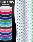 12 Rolls 120 Feet 4 Mm Jewelry Making Chains Necklace Chains Jewelry Making Supplies Jewelry Chain Link Cable Chain Roll with 120 Lobster Clasps 50 Jump Rings for DIY Earring Bracelet, 12 Colors
