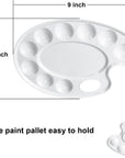 Update 30Pcs Paint Tray Palettes,Plastic Paint Tray Palette,Paint Palettes,Paint Pallets with 9 Wells for Adults & Kids, or Painting or DIY Craft Class,White