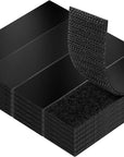 1X4 Inch Hook and Loop Strips with Adhesive - 24 Sets, Double-Sided Adhesive Strip Strong Back Adhesive Hook & Loop Tape Fastener for Home or Office Use - Instead of Holes and Screws, Black
