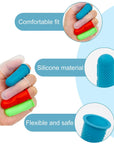 12 Pcs Silicone Hot Glue Gun Finger Caps, Anti-Slip and Reusable Silicone Thumb Protector, Finger Guard Protectors or Hot Glue Wax Rosin Resin Honey Adhesives Scrapbooking Sewing, Small, Medium, Large
