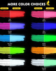 Acrylic Glow in the Dark Paint, 10 Bright Colours Liquid Luminous Paint, Neon Paints Glow in Dark for Painting, Halloween Decoration, DIY Crafts, 20 Ml Each