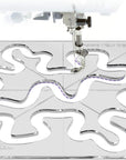 Meander Quilting Templates – Free-Motion Quilt Design – Acrylic Quilting Ruler Template for Industrial and Domestic Sewing Machines – Easy Free-Motion Quilting Learning