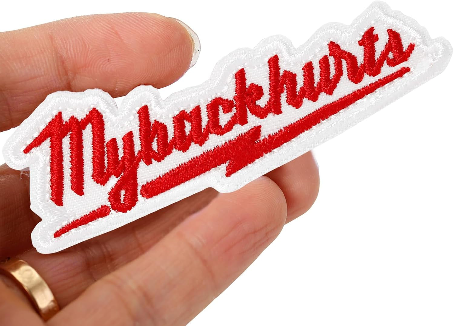 My Back Hurts Patch, 1 Pc Funny Embroidered Patch for Blue Collar Worker Builder, Tactical Morale Patch for Backpacks, Hard Hats, Dog Harnesses, Vests, Bags