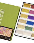 GANSAI TAMBI Watercolor Paint 24 Colors Set “Metallic Colors”, Professional-Quality, for Beginners Artists, Kids, Adults, Made in Japan