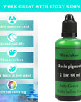 Jade Green Epoxy Resin Color Dye Colorant Liquid Epoxy Resin Pigment,60Ml,Translucent
