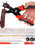 Professional Leather Hole Puncher Tool for Belts, Watch Bands, Handbag Straps and More, Precision Multi-Size Fabric & Leather Hole Puncher for Crafts & Easy DIY Belt Holes
