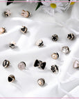 80 Sets Brooch Pin Assorted Instant Buttons Jean Buttons Pins Mini Pins Shirt Brooch Buttons Small Safety Lapel Pins for Women Clothes Jeans Coat Dress Hat Decoration, 0.39 Inch