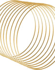 10 Pack 12 Inch Large Metal Floral Hoop Wreath Macrame Gold Craft Hoop Rings for DIY Wedding Wreath, Dream Catcher, and Wall Hanging Craft