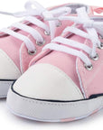 Unisex Baby Boys Girls High Top Sneaker Soft Anti-Slip Sole Newborn Infant First Walkers Canvas Denim Shoes