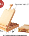 Premium Sketchbox Desktop Art Easel, Tabletop, Wooden for Painting, Student, Artist, Beginner