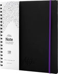 Note Spiral Bound Hardcover Sketchbook – Square Hardbound Sketch Journal - 8X8 Inch Art Book - 120 Pages - Elastic Closure - 180GSM Premium Paper - Ideal for Pencils, Graphite, Charcoal, Pen