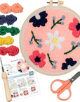 Punch Needle Kit. Includes Embroidery Patterns, Embroidery Fabric, Embroidery Hoop, and Punch Needle Kits. Punch Embroidery Kit and Beginner Tool Kit - Punch Needle Kits Adults Beginner.