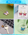 56 Pieces Butterfly Charms Butterfly Pendants Kawaii Charms for Jewelry Making DIY Necklace Bracelets Accessories