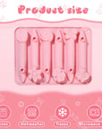 4 Pack Crayon Mold Crayon Recycling Molds Assorted 3D Crayon Molds Silicone Oven Safe Candy Chocolate Making Molds for Kids Wax Crayons Animal Flower Pen DIY, Pink Gray