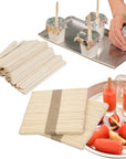 200 Pcs Craft Sticks Ice Cream Sticks Natural Wood Popsicle Craft Sticks 4.5 Inch Length Treat Sticks Ice Pop Sticks for DIY Crafts