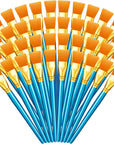 40 Pcs 1 Inch Flat Paint Brushes Watercolor Large Acrylic Paint Brush Synthetic Nylon Oil Painting Brushes Bulk with Wooden Handles for Acrylic Painting Watercolor Oil Crafts Face Body Art