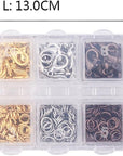 6 Colors Lobster Claw Clasps and 6 Colors Open Jump Rings for Jewelry Making (12 Mm, 5 Mm)