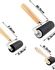 3 Pack Rubber Roller Brayer Rollers, Art Craft Roller for Print,Ink,Stamping Tools, 4 Inch, 2.4 and 1.4 Inch