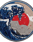 Great Wave off Kanagawa Patch Embroidered Applique Badge Iron on Sew on Emblem