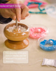 Clay Bead Spinner for Jewelry Making with 2 Big Eye Beading Needles and 1125 Clay Beads, Ideal for Bracelets and Necklaces