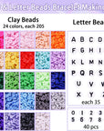6000 PCS Clay Beads Bracelet Making Kit with a to Z Letter Beads, Friendship Bracelet Kit with Alphabet Beads, Earrings Necklace Craft Jewelry Making Kit for Adults
