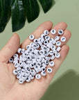 500Pcs 0-9 Acrylic Number Beads in 12 Grid Box round Beads for Bracelets Neckless Friendship Jewelry DIY Making (4X7Mm Box, White)