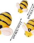 Tiny Resin Bees 30Pcs Small Plastic Flatback Bumble Bee Decor Embellishments for Art Crafts Birthday Party Table Decoration (30)