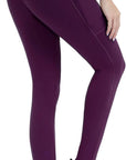 Anti-Nail Leggings for Women, Non-See-Through Yoga Pants with Phone Pockets, Tummy Control Full-Length/Capri Tights