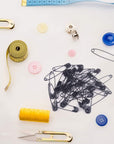 5 Sizes Black Safety Pins Assorted 25-55Mm Small and Large Safety Pins for Art Craft Sewing Jewelry Making in a PP Box (300 Pcs)