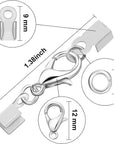 450 Piece Jewelry Making Accessories Kit Include 200 Fold over Cord End Caps Crimp End Tips 200 Jump Ring Connectors and 50 Bracelet Necklace Lobster Claw Clasps and Closures (Silver)