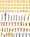 105 Pieces Wood Burning Tip Pyrography Wood Burning Tip Set Including Letter Number Symbol Wood Burning Tip for Wood Burner DIY Embossing Wood Burning Carving Crafts