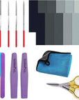 Resin Sanding and Polishing Kit,23 Pieces  Resin Casting Tools Set, Include Sand Papers,Resin File,Polishing Blocks,Scissors,Wooden Brush for Polishing Epoxy Resin Jewelry Making Supplies