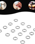 30Pcs Split Rings, 8Mm Stainless Steel Small Key Chain Mini Keychain Rings Split Open Jump Rings for Jewelry Making Metal Keyring Connectors Key Ring Attachment for Car Keys Craft Making
