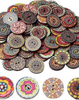 200Pcs Wood Craft Buttons 20Mm Bulk Wooden Buttons for Crafts Vintage Button for Sewing